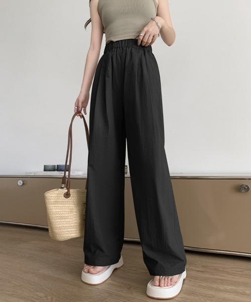 Miniministore(ミニミニストア)の「リラックスパンツ レディース 薄手6色(その他パンツ・レディース・ブラック/アイボリー/ピンク/グリーン/ベージュ/ダークグレー・L/M)」の7枚目の写真