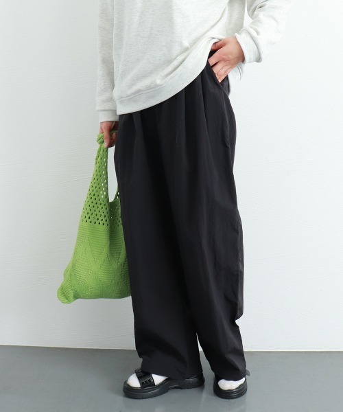 Miniministore(ミニミニストア)の「リラックスパンツ レディース 薄手6色(その他パンツ・レディース・ブラック/アイボリー/ピンク/グリーン/ベージュ/ダークグレー・L/M)」の9枚目の写真
