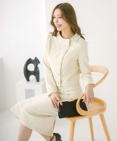 セール】スーツセット レディース サイドカラー ゴールドボタン