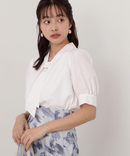 楽天市場】【SALE／30%OFF】シャーリングネックドットブラウス