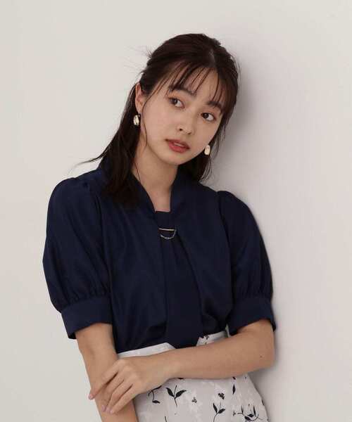 楽天市場】【SALE／30%OFF】シャーリングネックドットブラウス