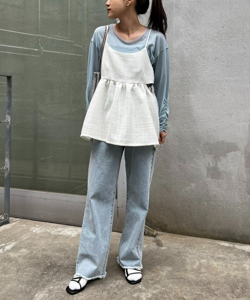 WILLOW（ウィロー）の「【willow】シアーツイードキャミチュニック（キャミソール・レディース・ブラック/ホワイト・ONE SIZE）」の16枚目の写真