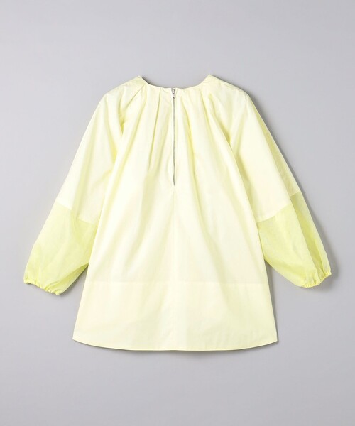 UNITED ARROWS - ユナイテッドアローズ　シアースリーブコンビブラウス　イエロー　新品 UNITED ARROWS - ユナイテッドアローズ シアースリーブコンビ