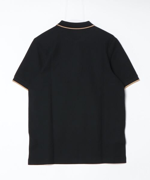 FRED PERRY（フレッドペリー）の「Crepe Pique Zip Neck Polo Shirt（ポロシャツ・メンズ・ブラック/ホワイト・M/L）」の3枚目の写真