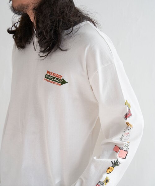 VENCEEXCHANGE(ヴァンスエクスチェンジ)の「袖フラワープリントロンT(Tシャツ/カットソー・メンズ・スカイブルー/ホワイト/チャコールグレー・L/M/LL)」の15枚目の写真