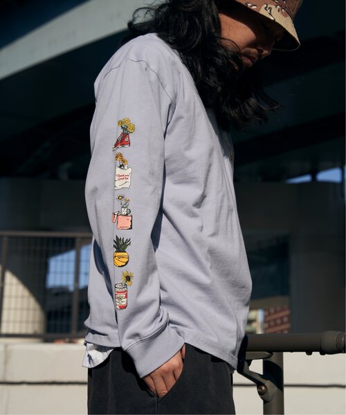 VENCEEXCHANGE(ヴァンスエクスチェンジ)の「袖フラワープリントロンT(Tシャツ/カットソー・メンズ・スカイブルー/ホワイト/チャコールグレー・L/M/LL)」の20枚目の写真
