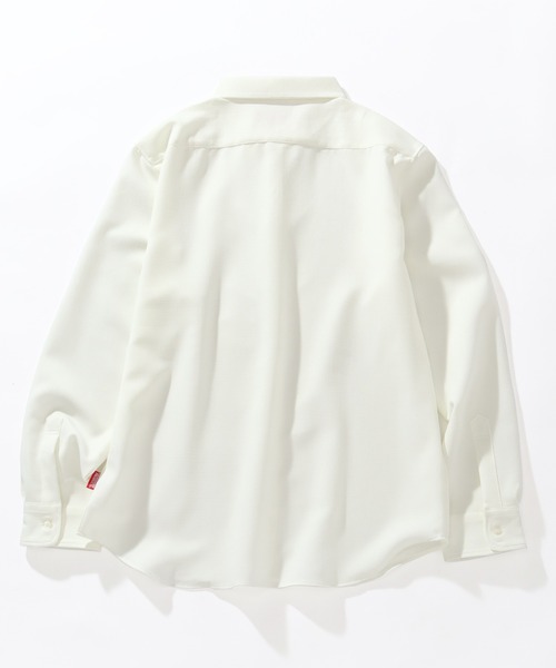 Healthknit(ヘルスニット)の「【Healthknit/ヘルスニット】COOL TOUCH ロングスリーブ レギュラーカラー ワンポイントシャツ(シャツ/ブラウス・メンズ・グレイッシュベージュ/ブラック/ネイビー/ホワイト・L/M/XL)」の6枚目の写真