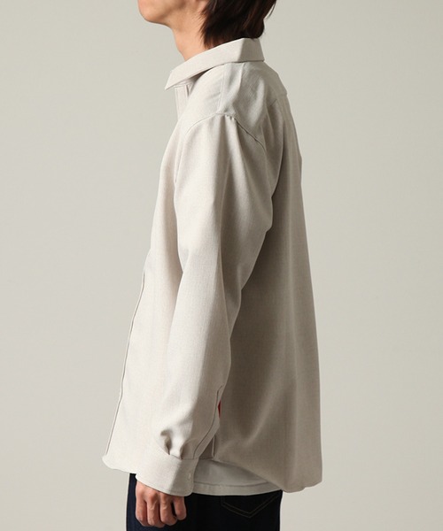 Healthknit(ヘルスニット)の「【Healthknit/ヘルスニット】COOL TOUCH ロングスリーブ レギュラーカラー ワンポイントシャツ(シャツ/ブラウス・メンズ・グレイッシュベージュ/ブラック/ネイビー/ホワイト・L/M/XL)」の16枚目の写真