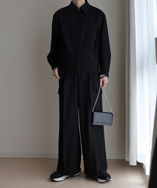 CALLNE（カルネ）の「【CALLNE】2Tuck Wide Straight Cargo Slacks / 2タックワイドストレートカーゴパンツ（スラックス・メンズ・ブラック/ブラウン・M/L）」の15枚目の写真