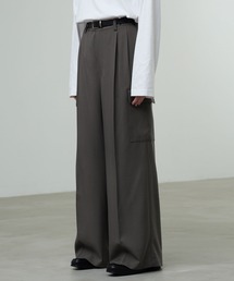 CALLNE（カルネ）の「【CALLNE】2Tuck Wide Straight Cargo Slacks / 2タックワイドストレートカーゴパンツ（スラックス）」