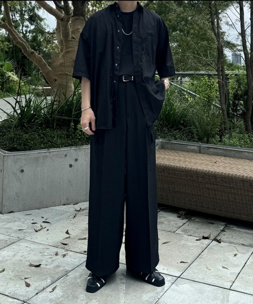 CALLNE（カルネ）の「【CALLNE】2Tuck Wide Straight Cargo Slacks / 2タックワイドストレートカーゴパンツ（スラックス・メンズ・ブラック/ブラウン・M/L）」の22枚目の写真