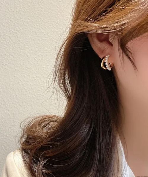 TONE SELECT GOODS（トーンセレクトグッズ）の「Liaa/メタル パールピアス A18287（ピアス（両耳用）・レディース・ゴールド系その他/ゴールド系その他2/ゴールド系その他3/ゴールド系その他4/ゴールド系その他5・FREE）」の10枚目の写真