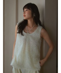 フリンジジャカードトップス