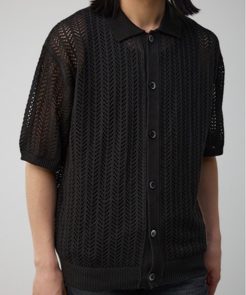 AZUL by moussy（アズールバイマウジー）の「ポロエリシアーシャツ（シャツ/ブラウス・メンズ・ダークグリーン/ブラック/アイボリー・FREE）」の2枚目の写真