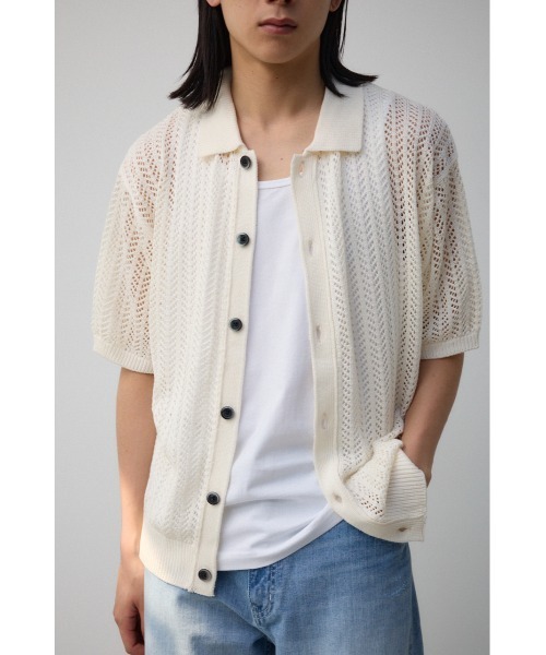 AZUL by moussy（アズールバイマウジー）の「ポロエリシアーシャツ（シャツ/ブラウス・メンズ・ダークグリーン/ブラック/アイボリー・FREE）」の4枚目の写真