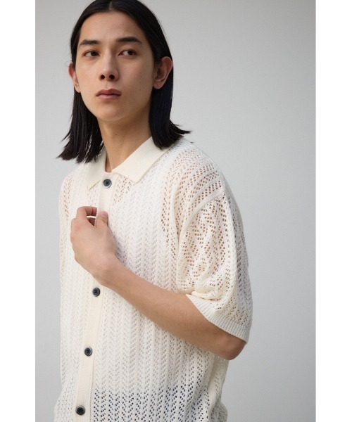 AZUL by moussy（アズールバイマウジー）の「ポロエリシアーシャツ（シャツ/ブラウス・メンズ・ダークグリーン/ブラック/アイボリー・FREE）」の5枚目の写真