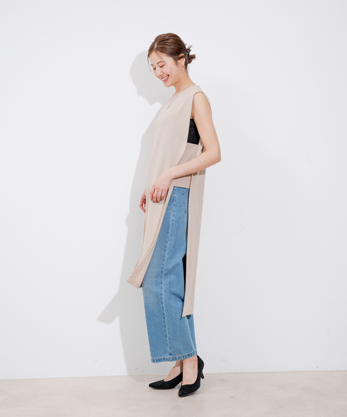 Jayro（ジャイロ）の「Eポンチオープントングトップス（その他トップス・レディース・ブラック/グレー系その他・M）」の4枚目の写真