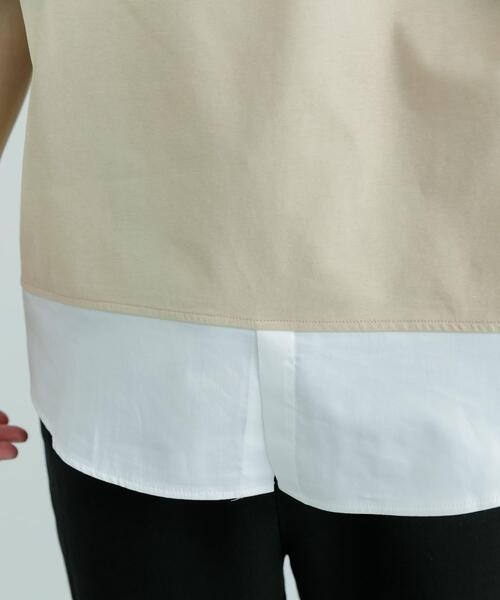 ITEMS URBANRESEARCH(アイテムズ アーバンリサーチ)の「接触冷感TC天竺 布帛キリカエTシャツ(Tシャツ/カットソー・メンズ・ブラック/グレー系その他/ベージュ/チャコールグレー・LARGE/MEDIUM)」の15枚目の写真