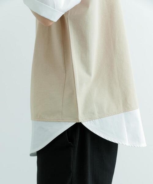 ITEMS URBANRESEARCH(アイテムズ アーバンリサーチ)の「接触冷感TC天竺 布帛キリカエTシャツ(Tシャツ/カットソー・メンズ・ブラック/グレー系その他/ベージュ/チャコールグレー・LARGE/MEDIUM)」の16枚目の写真