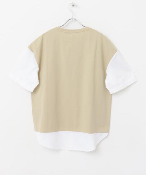 ITEMS URBANRESEARCH(アイテムズ アーバンリサーチ)の「接触冷感TC天竺 布帛キリカエTシャツ(Tシャツ/カットソー・メンズ・ブラック/グレー系その他/ベージュ/チャコールグレー・LARGE/MEDIUM)」の18枚目の写真