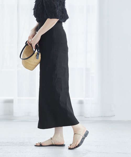 journal standard L'essage(ジャーナルスタンダードレサージュ)の「《追加2》バイオリネンストレッチタイトスカート(スカート・レディース・ブラウン/レッド/ベージュ/ブラック・36/38)」の10枚目の写真