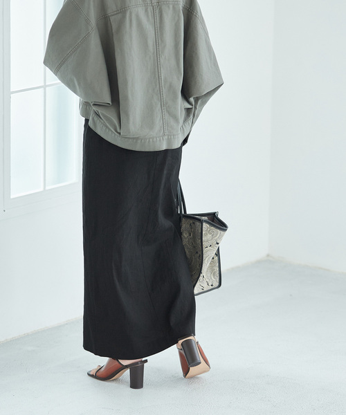 journal standard L'essage(ジャーナルスタンダードレサージュ)の「《追加2》バイオリネンストレッチタイトスカート(スカート・レディース・ブラウン/レッド/ベージュ/ブラック・36/38)」の16枚目の写真