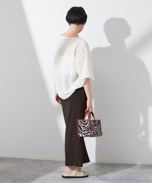 journal standard L'essage(ジャーナルスタンダードレサージュ)の「《追加2》バイオリネンストレッチタイトスカート(スカート・レディース・ブラウン/レッド/ベージュ/ブラック・36/38)」の19枚目の写真