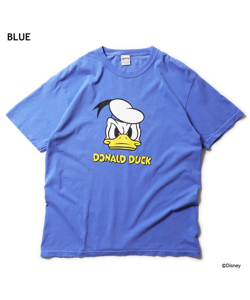 HOUSTON（ヒューストン）の「HOUSTON-DONALD DUCK PRINT　S/S TEE（Tシャツ/カットソー・メンズ・ホワイト/ブルー・L/XL）」の4枚目の写真