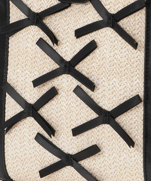 WILLSELECTION（ウィルセレクション）の「リボン2Wayバッグ（ショルダーバッグ・レディース・ブラック/オフホワイト/ピンク・FREE）」の15枚目の写真