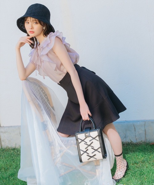 WILLSELECTION（ウィルセレクション）の「リボン2Wayバッグ（ショルダーバッグ・レディース・ブラック/オフホワイト/ピンク・FREE）」の17枚目の写真