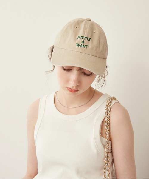 ANGIE（アンジー）の「ウォッシュド加工ロゴキャップ（キャップ・レディース・ライトベージュ/グリーン/レッド/ネイビー・FREE）」の20枚目の写真