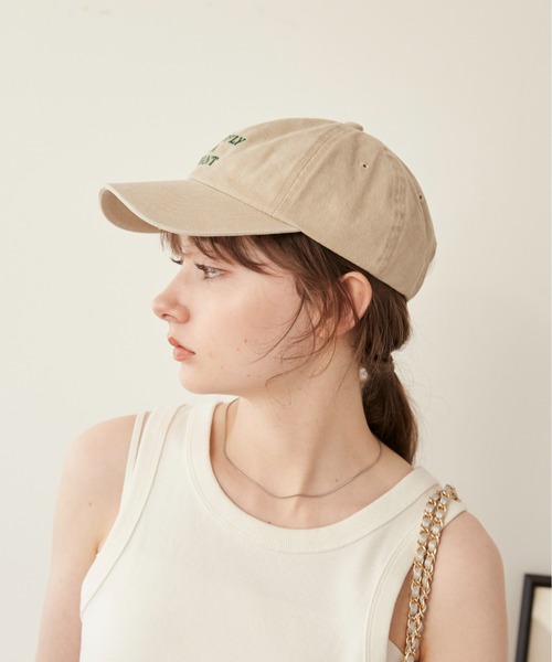 ANGIE（アンジー）の「ウォッシュド加工ロゴキャップ（キャップ・レディース・ライトベージュ/グリーン/レッド/ネイビー・FREE）」の21枚目の写真