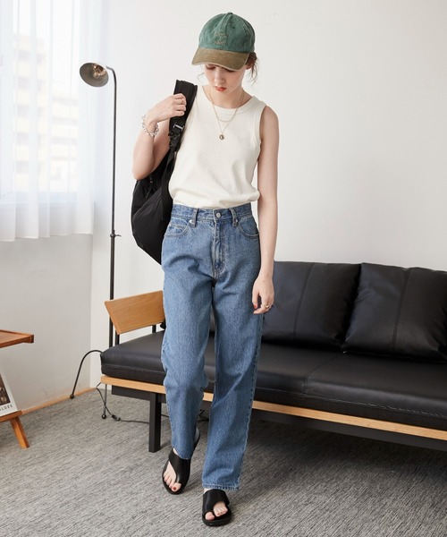 ANGIE（アンジー）の「ウォッシュド加工ロゴキャップ（キャップ・レディース・ライトベージュ/グリーン/レッド/ネイビー・FREE）」の6枚目の写真