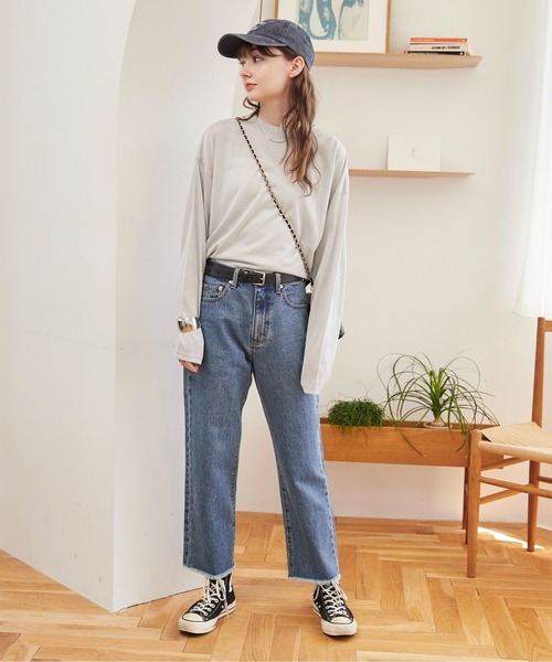 ANGIE（アンジー）の「ウォッシュド加工ロゴキャップ（キャップ・レディース・ライトベージュ/グリーン/レッド/ネイビー・FREE）」の7枚目の写真