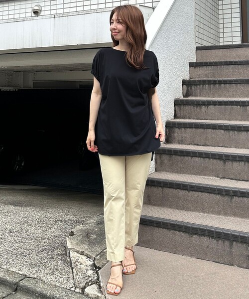 UNFILO（アンフィーロ）の「ドッキングオーバーT（Tシャツ/カットソー・レディース・ホワイト系/ブラック系/スカイブルー系・SMALL/MEDIUM/LARGE）」の13枚目の写真