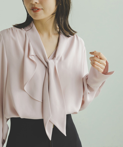 セール】《WEB限定追加》ロイヤルサテンボウタイブラウス 3