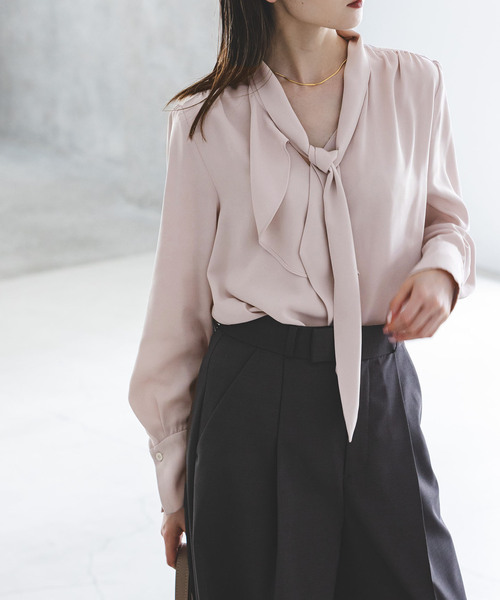 ノーブル　ロイヤルサテンボウタイブラウス. ロイヤルサテンボウタイブラウス（シャツ/ブラウス）｜NOBLE