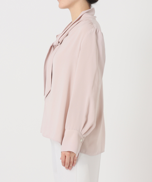 Noble（ノーブル）の「《WEB限定追加》ロイヤルサテンボウタイブラウス 3（シャツ/ブラウス・レディース・アイボリー/ピンク系その他・FREE）」の9枚目の写真