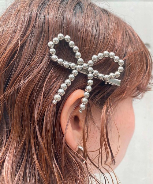 WEGO(ウィゴー)の「WEGO/リボンヘアピン(ヘアピン・レディース・シルバー/ブラック/ホワイト・FREE)」の3枚目の写真
