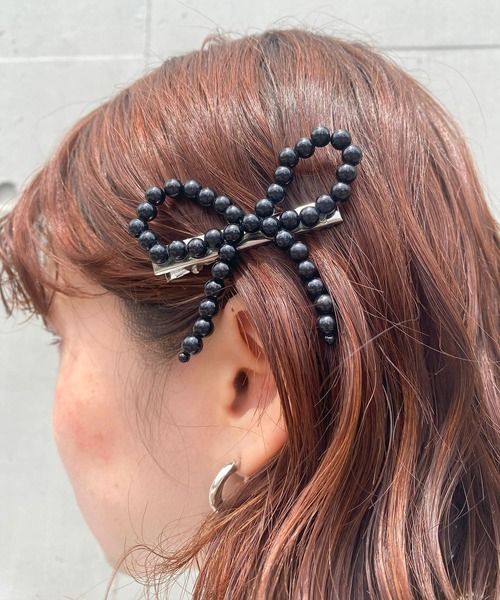 WEGO(ウィゴー)の「WEGO/リボンヘアピン(ヘアピン・レディース・シルバー/ブラック/ホワイト・FREE)」の7枚目の写真