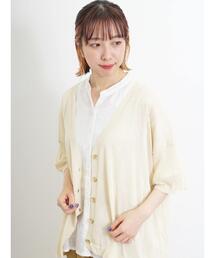 Samansa Mos2 | 【マシンウォッシャブル】Vネック前後差カーディガン(カーディガン/ボレロ)