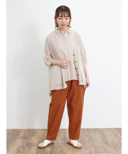 Samansa Mos2（サマンサ モスモス）の「【マシンウォッシャブル】Vネック前後差カーディガン（カーディガン/ボレロ・レディース・キナリ/ブラック/グリーン/ベージュ・F）」の11枚目の写真