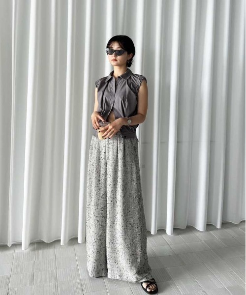 Ameri（アメリ）の「LADY LIKE TWEED SET UP（サロペット