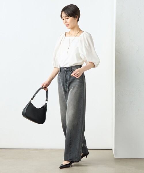 「NOLLEY'S Sophi」 長袖カットソー 38 ネイビー レディース NOLLEY'S Sophi（ノーリーズソフィ）の「パフスリーブスクエア