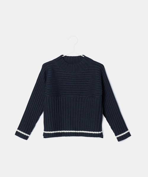 ROPE' PICNIC(ロペピクニック)の「【KIDS】リブ切り替えニットプルオーバー/WEB限定サイズ:110cm・リンクコーデ(ニット/セーター・キッズ・ブラック/ブルー系その他/レッド系その他/キナリ・110/120/130/140/150)」の5枚目の写真