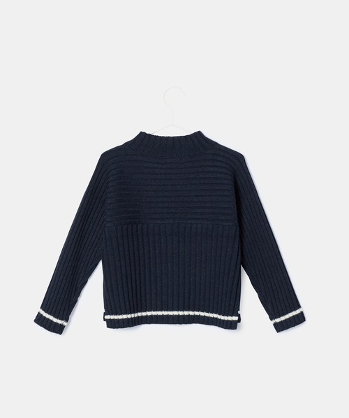 ROPE' PICNIC(ロペピクニック)の「【KIDS】リブ切り替えニットプルオーバー/WEB限定サイズ:110cm・リンクコーデ(ニット/セーター・キッズ・ブラック/ブルー系その他/レッド系その他/キナリ・110/120/130/140/150)」の6枚目の写真