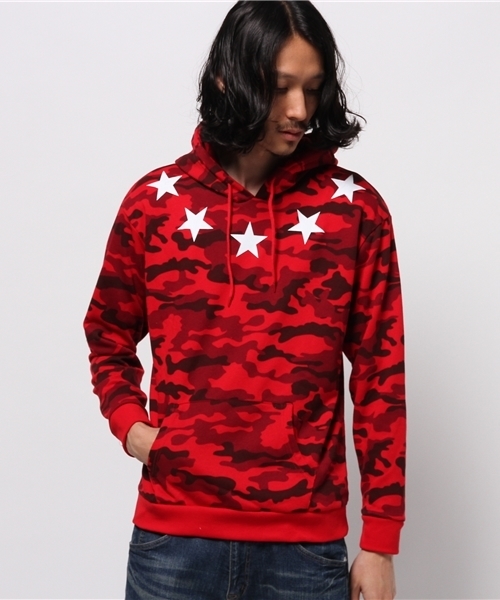 WEGO（ウィゴー）の「WEGO/カラーカモプルパーカー（パーカー・メンズ・マルチ/カーキ/レッド/ブルー・LARGE/MEDIUM）」の18枚目の写真