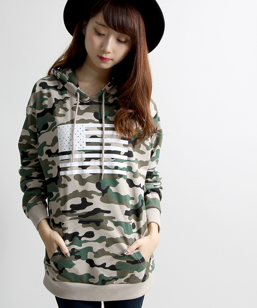 WEGO（ウィゴー）の「WEGO/カラーカモプルパーカー（パーカー・メンズ・マルチ/カーキ/レッド/ブルー・LARGE/MEDIUM）」の20枚目の写真