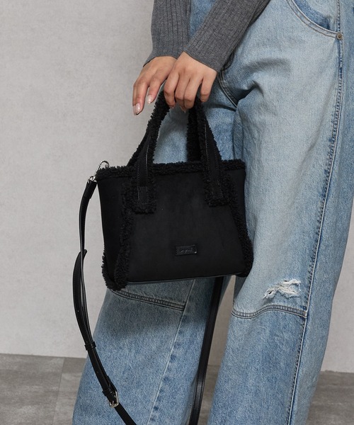 セール】【Ungrid/アングリッド】ムートンタッチ ミニトートショルダー