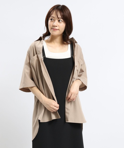 GLOBAL WORK Smile Seed Store（グローバルワーク スマイルシードストア）の「Iラインキャミワンピース/128513（シャツワンピース・レディース・ブラック/チャコール/モカ・LARGE/X-LARGE/MEDIUM）」の12枚目の写真